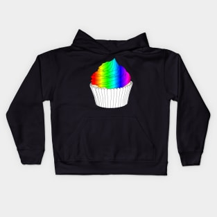 Colorful Rainbow Cupcake Kids Hoodie